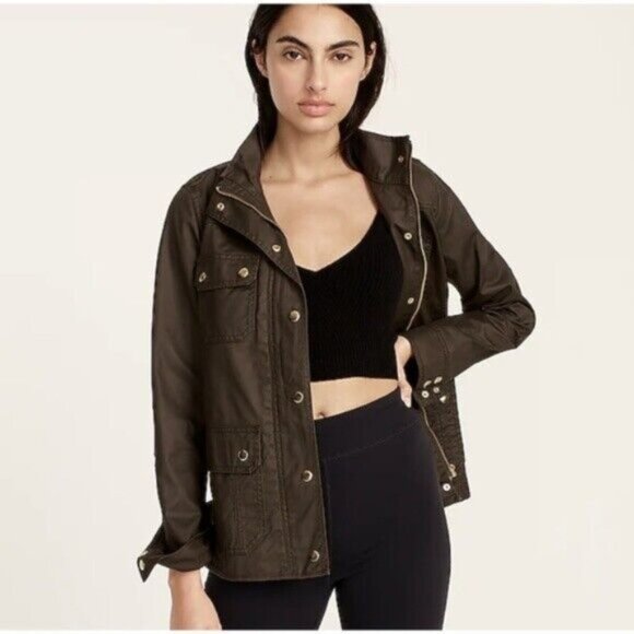 J. Crew Women's The Downtown Field Jacket in Olive Green Size S - Picture 1 of 15